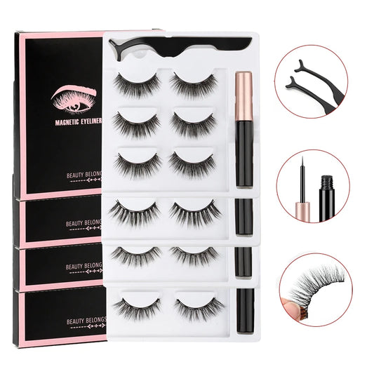 2/3/4 Pairs Magnetic Eyelashes Set